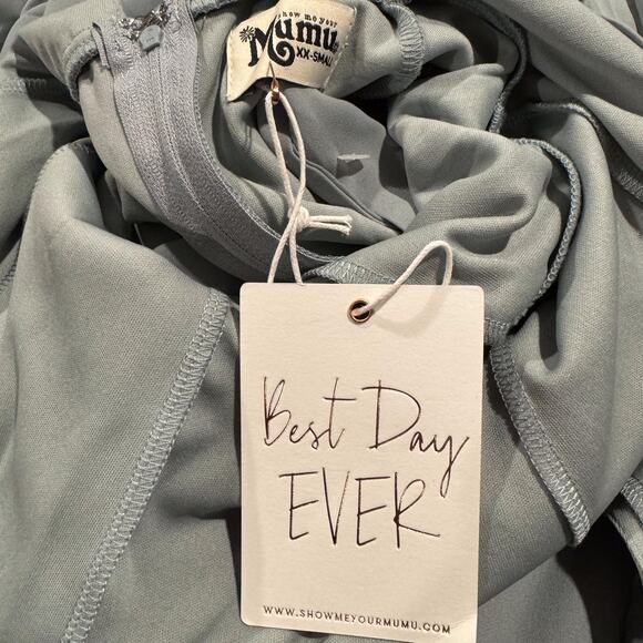 NWT Show Me Your Mumu Dress Jenn Maxi Minimalist Boho Prom Fitted Bodice XXS - Picture 2 of 6